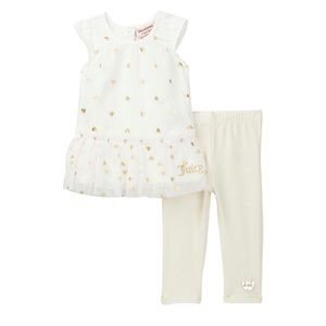 Juicy Couture Heart Foil Printed Tunic Set 18M